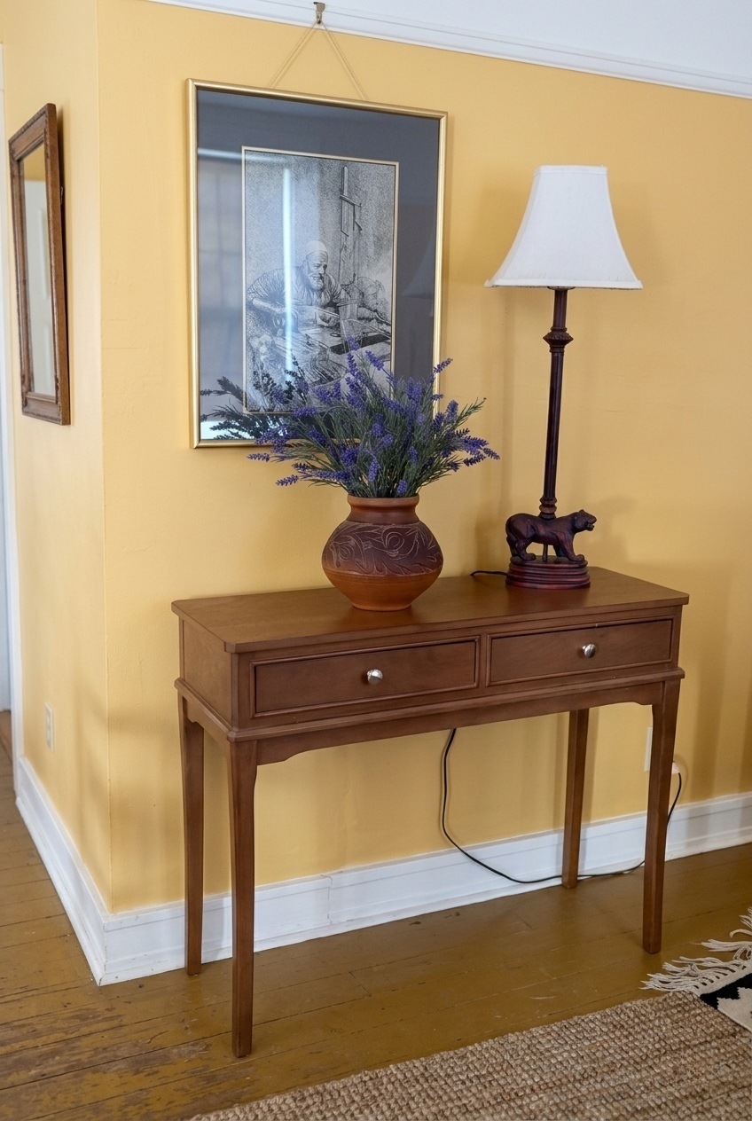 Artful Arrangements: Master Class in Alcott Hill Wood Console Table Styling