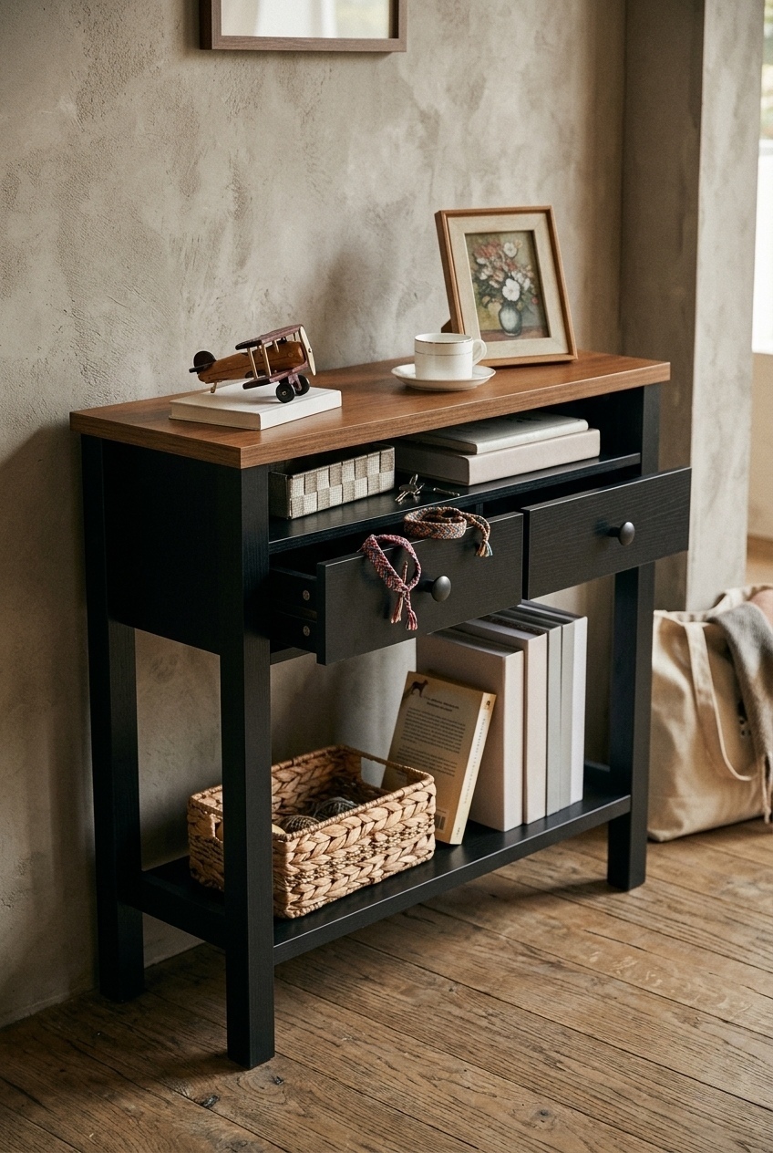 Curating Harmony: The Art of Staging a Farmhouse Console Table With Drawers