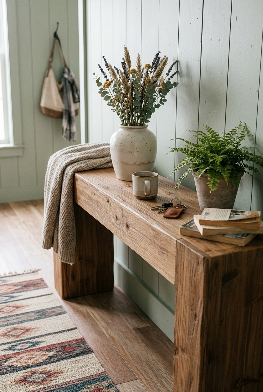 Curating Harmony: The Art of Layering a Solid Wood Console