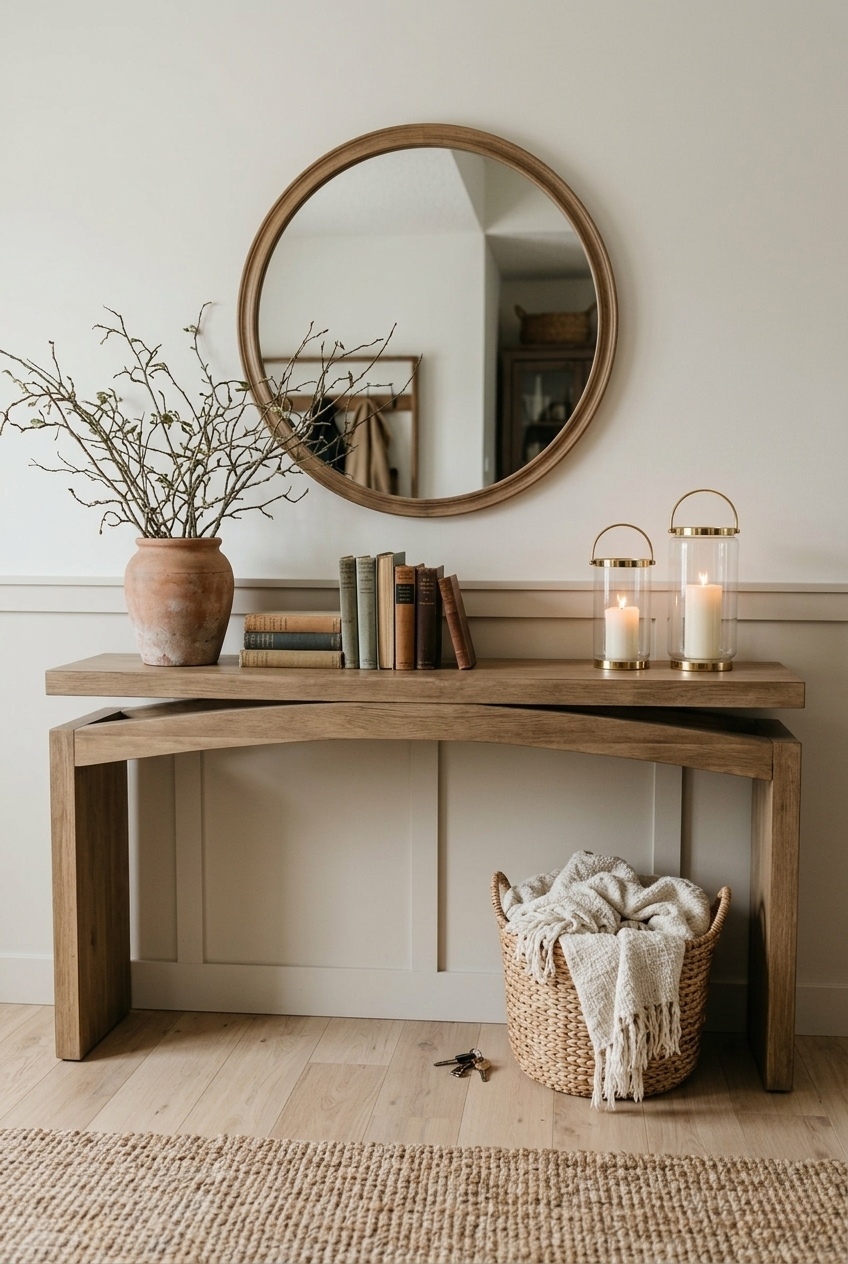 Harmonizing Architecture and Form with a Modern 63 Inch Wood Console Table