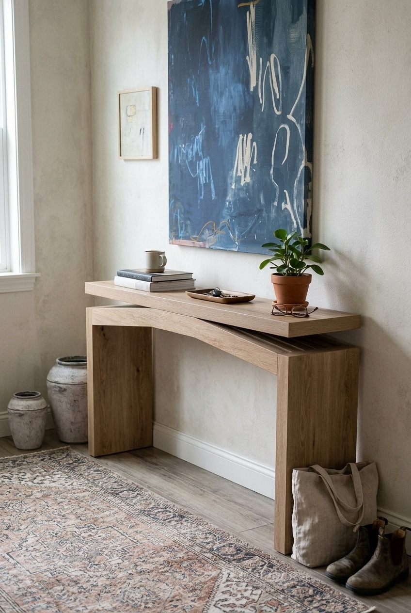 Harmonizing Architecture and Form with a Modern 63 Inch Wood Console Table