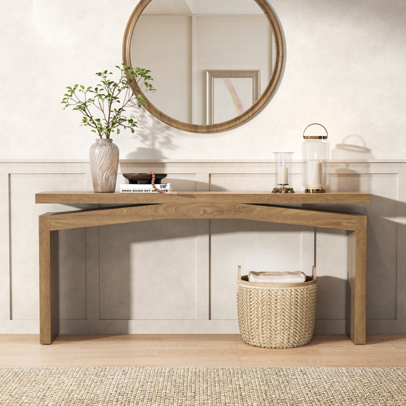 Ebern Designs 63 Inch Wood Console Sofa Table For Entryway Living Room W115505611