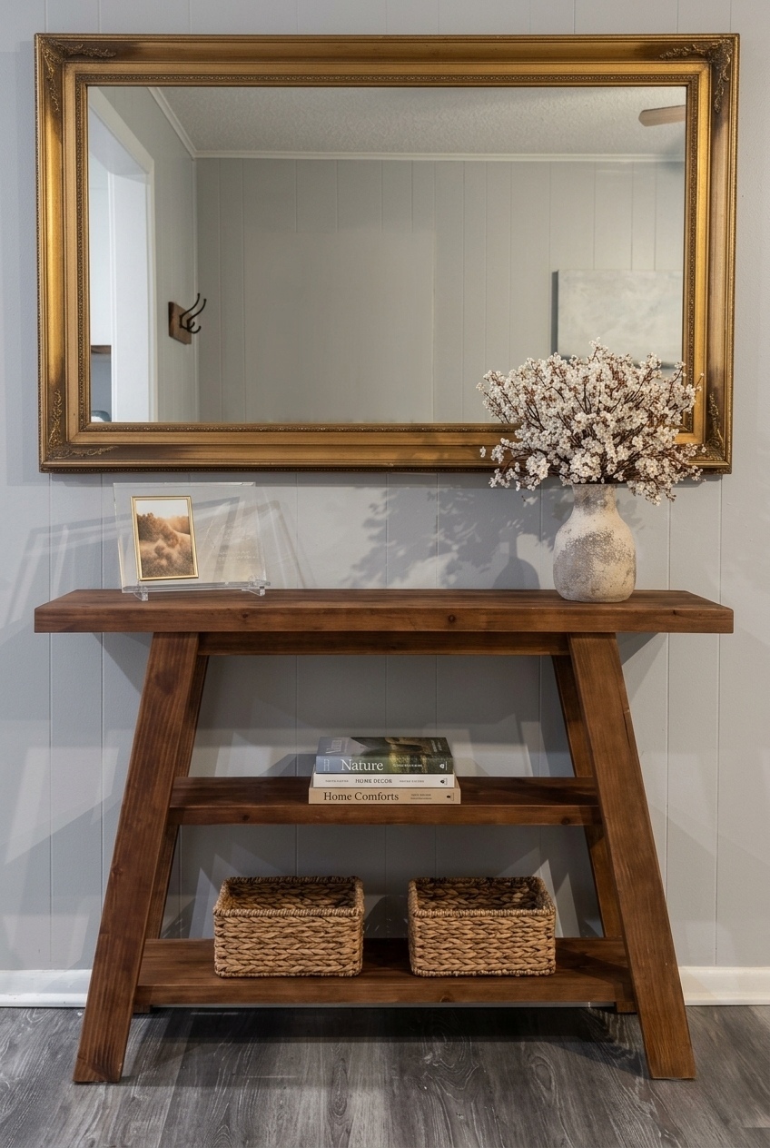 Curating Tone and Texture with Solid Wood Console Table Decor