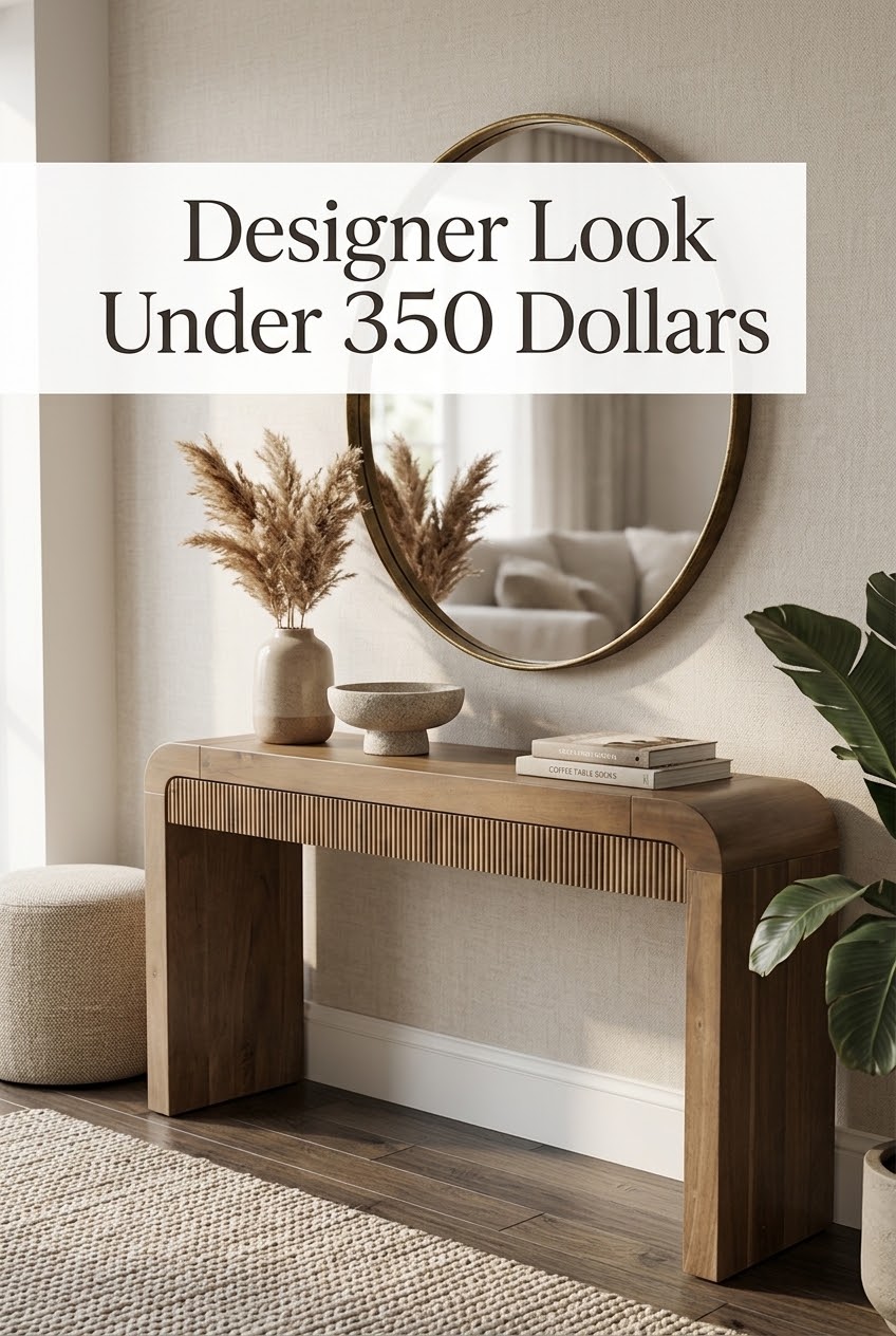 The Art of Balance: How to Style Medium Wood Fluted Consoles with Quiet Sophistication