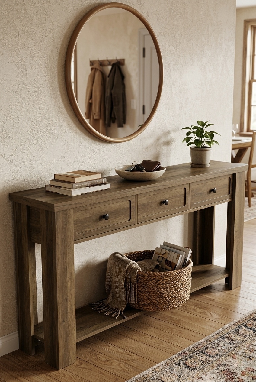 How to Style the Extra Long Narrow Entryway Table With Drawers: Design Tips & Palette Ideas