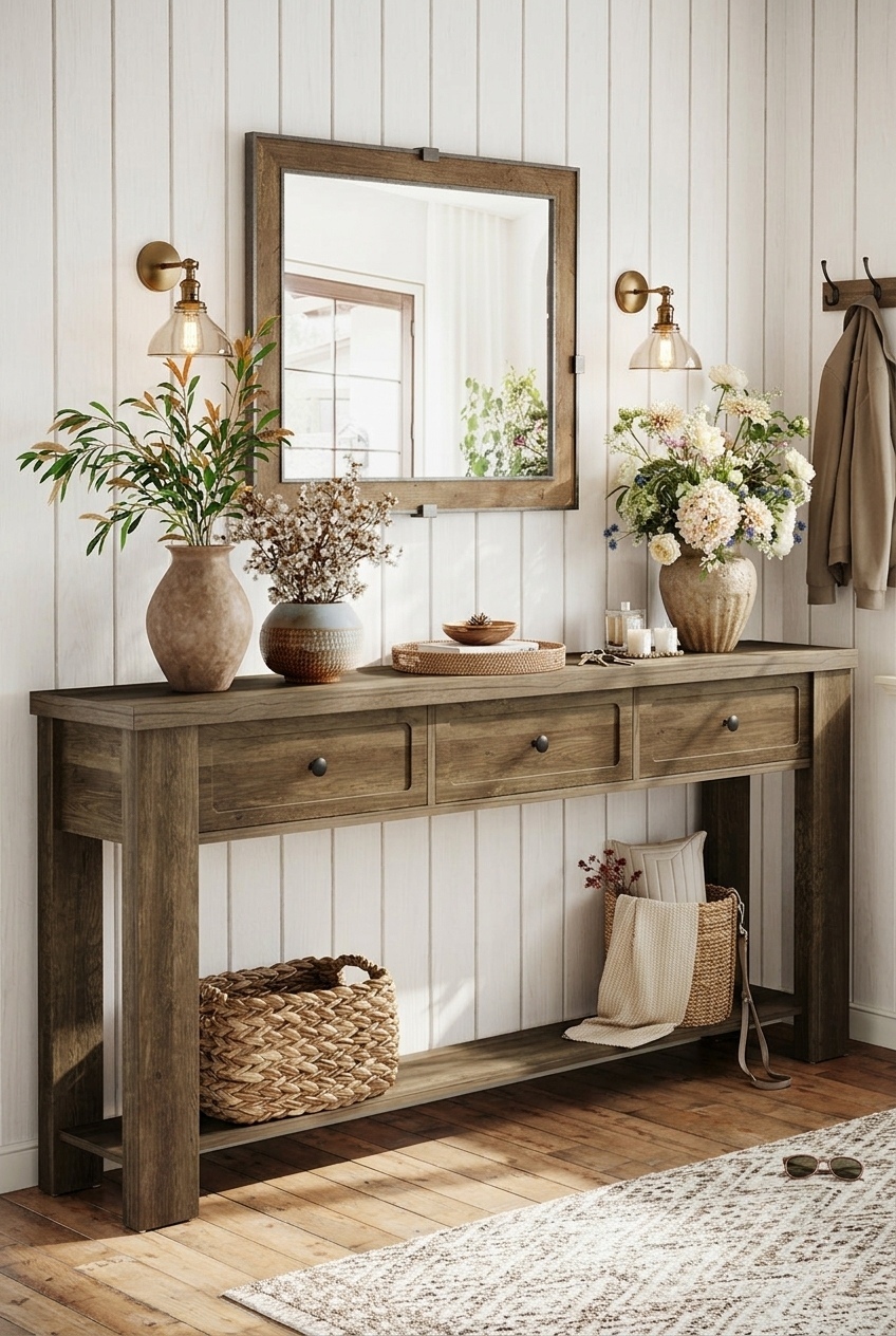 How to Style the Extra Long Narrow Entryway Table With Drawers: Design Tips & Palette Ideas