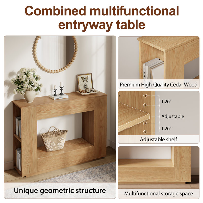 Curating an Effortless Foyer with Natural Wood and Architectural Balance
